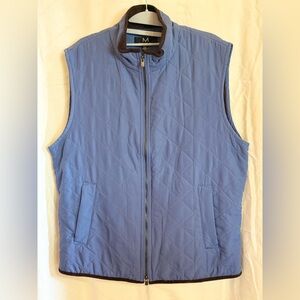 Magaschoni Men's Quilted Blue Vest